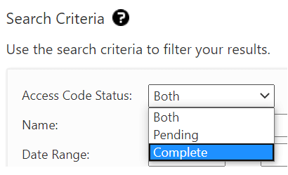 EPIC: select status code