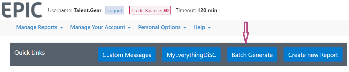 EPIC: batch generate quick link