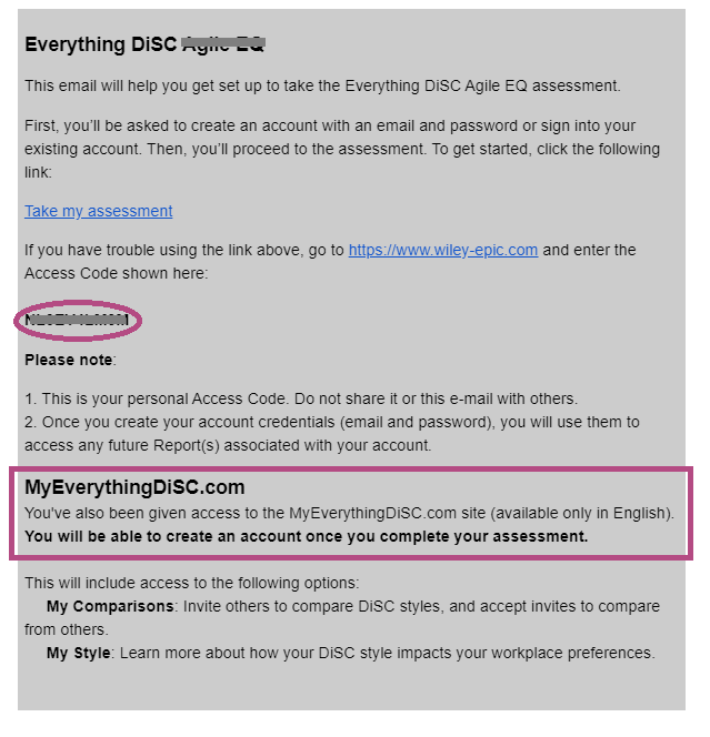 MyEverythingDiSC email sample