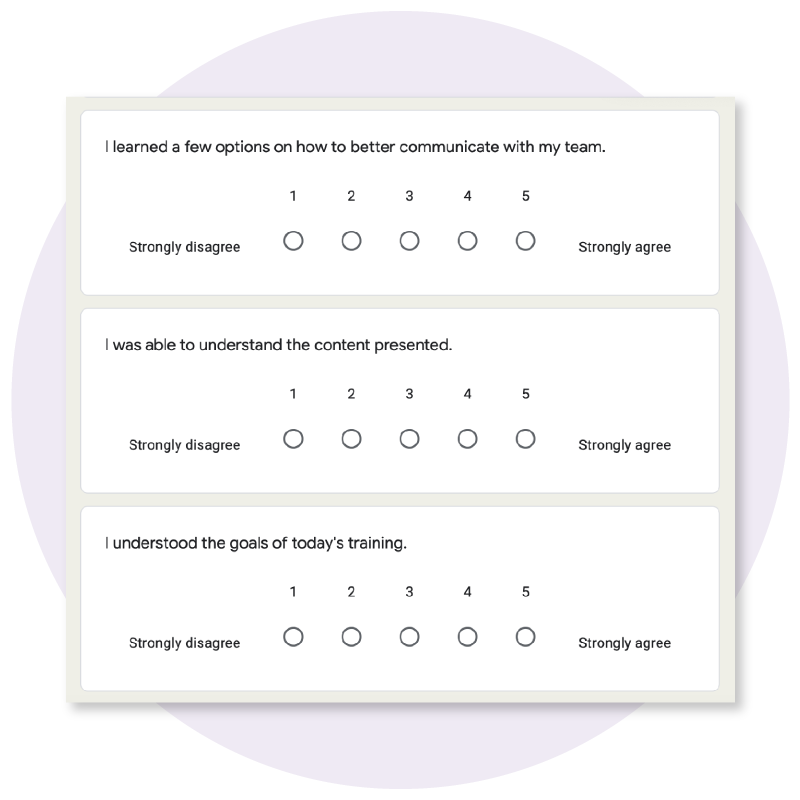 sample evaluation questions